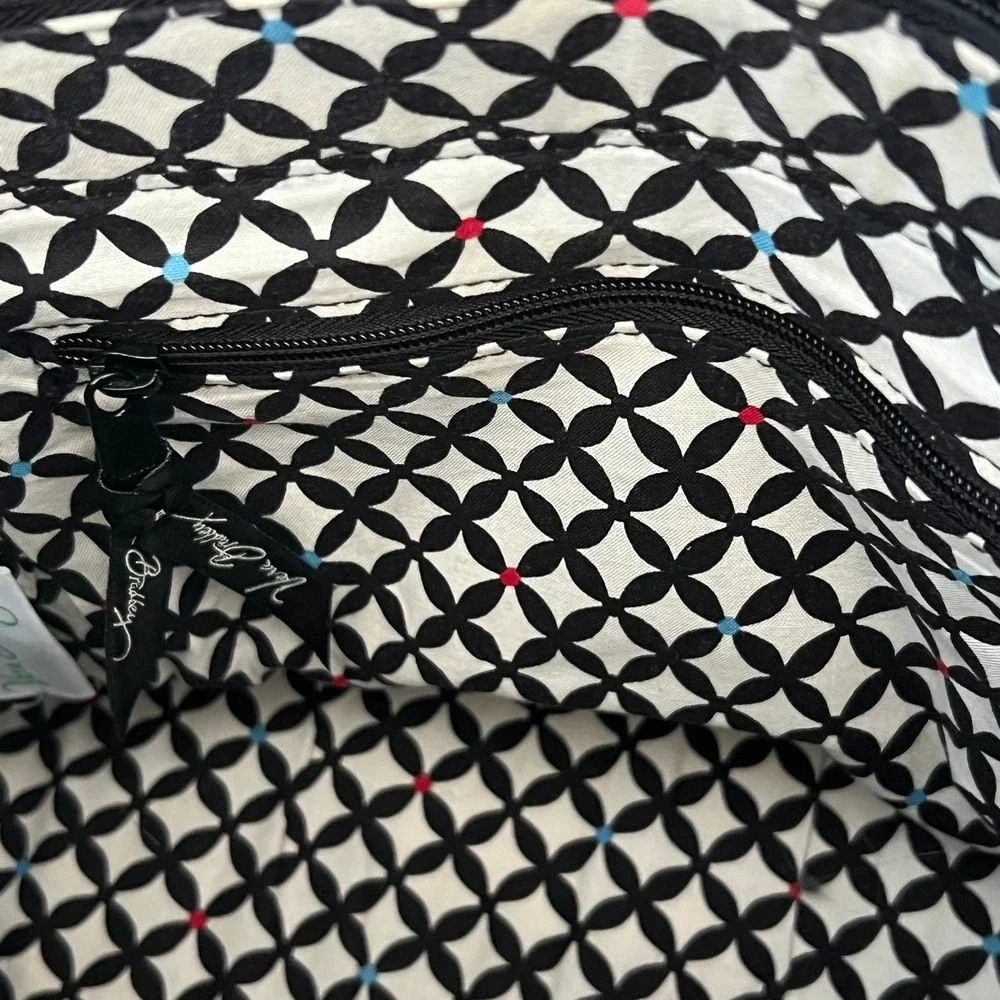 Vera Bradley Barcelona Satchel Black White Floral‎ Quilted Cotton Retired 2010